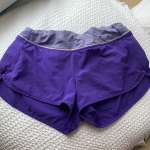 Purple lulu shorts